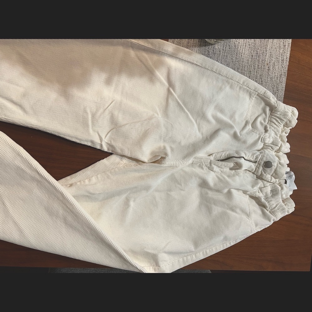 NWT Zara paper bag corduroy pants